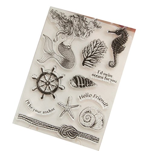 KOFUN Meerjungfrau Transparent Klar Silikon Stempel Für DIY Scrapbooking Fotoalbum Dekor KOFUN Meerjungfrau Transparent Klar Silikon Stempel Für DIY Scrapbooking Fotoalbum Dekor von KOFUN