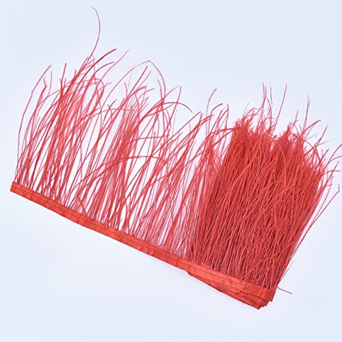 1 Yards/Lot Natürliche Pfauenfedern Besatz Seide Rauchabzug Fransenband 12,7–20,3 cm Haarfedern zum Basteln Pfauendekoration Dekoration von KOGMMYSEVP