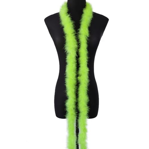 1 x 2 m Federboa Truthahnfedern Boa, flauschige Plüschfederboa, Federstola, Federschal, Federgirlande für Weihnachtsbaum, Hochzeit, Basteln, Burlesque, Karnevalsparty, 20er Jahre Kostüm Dekoration von KOGMMYSEVP