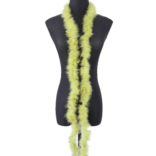 1 x 2 m Federboa Truthahnfedern Boa, flauschige Plüschfederboa, Federstola, Federschal, Federgirlande für Weihnachtsbaum, Hochzeit, Basteln, Burlesque, Karnevalsparty, 20er Jahre Kostüm Dekoration von KOGMMYSEVP