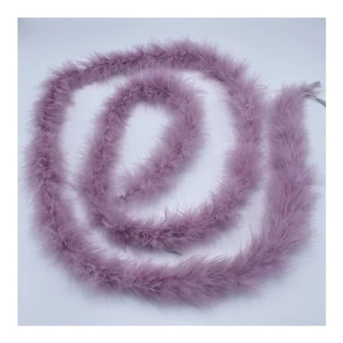 2 Meter flauschige türkische Federboa-Schal, Bekleidungszubehör, Feder-Kostüm, Party, Hochzeit, Dekoration, Federhandwerk (Violett) von KOGMMYSEVP