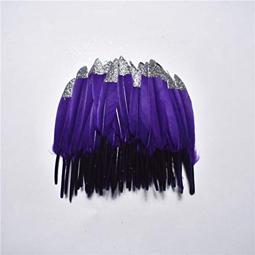 20-500 teile/los Spray Gold Silber Pulver Minze Grüne Ente 10-16CM DIY Federn für Handwerk Dekor Federn für Schmuckherstellung-Pfau Grün Gold-500PCS von KOGMMYSEVP