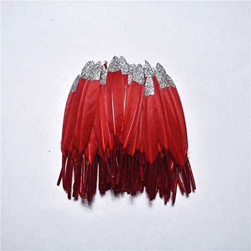 20 Stück Federn 10-16cm Gold Silber Pulver Federn für DIY Handwerk und Dekoration Schmuckherstellung Pfau Grün 20 Stück von KOGMMYSEVP