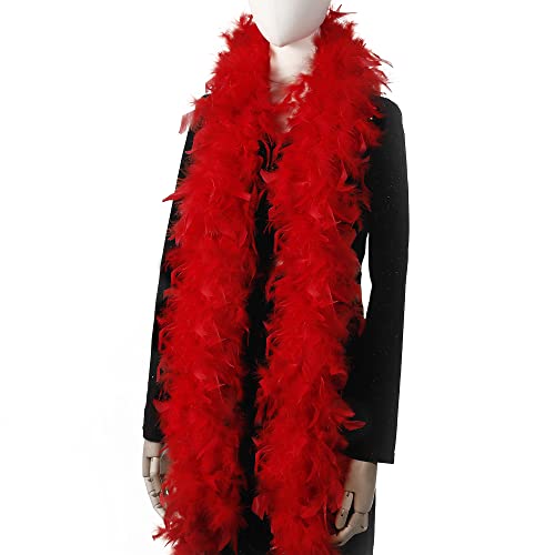 45 g weiße Federboa, 2 Yards Truthahnboa-Federn für Partys, Weihnachten, Hochzeiten, Kostüme, Konzerte, Haustiere und Heimdekoration (45 g weiß) von KOGMMYSEVP