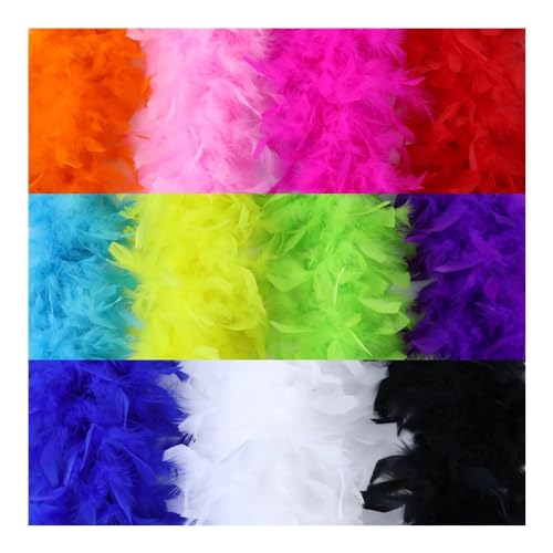 90 g natürliche flauschige Truthahnfederboa für Bastelarbeiten, DIY, Hochzeit, Party, Dekoration, Kleid, Schal, Federn von KOGMMYSEVP