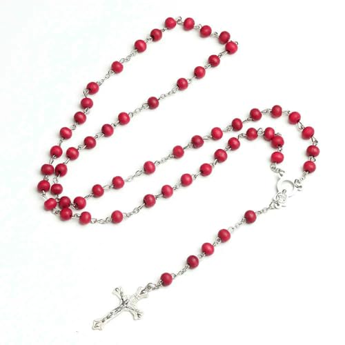 Factory Wholesale Christian Jerusalem Holzperlen, 6 mm, rotes Kreuz für Rosenkranzherstellung [1, klassisch] von KOGMMYSEVP