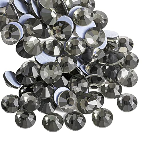 Hotfix Strasssteine, flache Rückseite, Kristall-Strasssteine für Handwerk, Kleidung, DIY-Dekoration, Schwarz, SS20, 4,6–4,8 mm, 1440 Stück von KOGMMYSEVP
