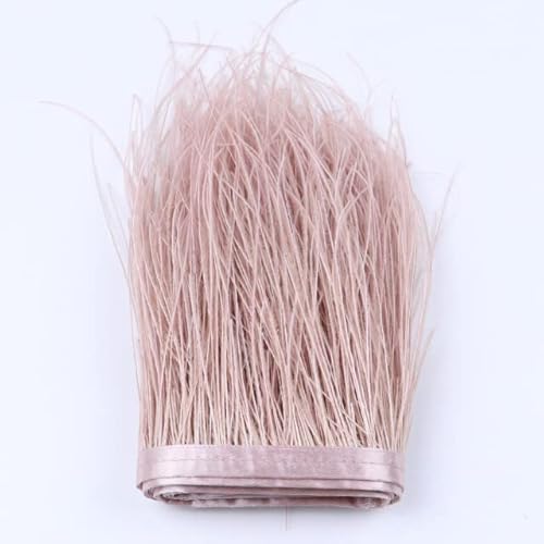 Schöner rosa natürlicher Pfauenbesatz, Breite 13–18 cm, dekoratives Federband, Kleidung, Kleid, Nähen, Basteln von KOGMMYSEVP