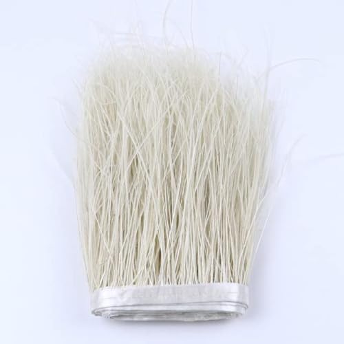 Schöner rosa natürlicher Pfauenbesatz, Breite 13–18 cm, dekoratives Federband, Kleidung, Kleid, Nähen, Basteln von KOGMMYSEVP