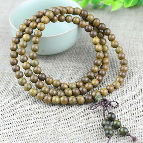 Tibetischer Rosenkranz aus natürlichem mehrschichtigem Sandelholz, 6 mm, 8 mm, 108 Perlen, Holzperlen-Armband, grünes Sandelholz, 6 mm, tibetisch-buddhistischer Mala-Rosenkranz, 108 Perlen, 108 Tibetischer Rosenkranz aus natürlichem mehrschichtigem Sandelholz, 6 mm, 8 mm, 108 Perlen, Holzperlen-Armband, grünes Sandelholz, 6 mm, tibetisch-buddhistischer Mala-Rosenkranz, 108 Perlen, 108 von KOGMMYSEVP