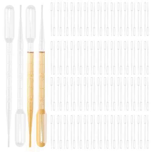 KOHAND 1000 Stück 3 ml Kunststoff-Transferpipetten, transparente Pipetten, abgestufte Messpipetten für ätherische Öle, Mischen von Acrylfarben KOHAND 1000 Stück 3 ml Kunststoff-Transferpipetten, transparente Pipetten, abgestufte Messpipetten für ätherische Öle, Mischen von Acrylfarben von KOHAND