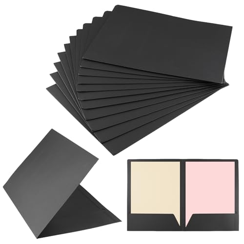 KOHAND 15 Stück A4 Kraftpapier-Aktenordner, Einlage Präsentations-Dokumentenmappe, Geschäftsberichthalter mit Kartenschlitzen für Büro, Schule, Zuhause, Schwarz KOHAND 15 Stück A4 Kraftpapier-Aktenordner, Einlage Präsentations-Dokumentenmappe, Geschäftsberichthalter mit Kartenschlitzen für Büro, Schule, Zuhause, Schwarz von KOHAND