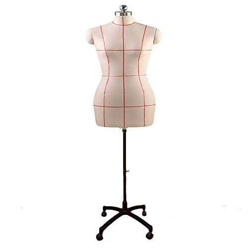 Kleiderform-Schaufensterpuppe zum Nähen, weibliche Displays, Puppenkörper mit Rädern, feststeckbare Schneiderpuppe für die Schulpraxis (Farbe: Weiß, Größe: Modell 92) Decoration von KOIAMVZW