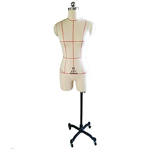 Nähen weiblicher Schaufensterpuppen-Torso in Übergröße mit Ständer, Schneiderpuppe für Erwachsene für professionelles Schneidern und Bekleidungsdesign (Farbe: Weiß, Größe: XX-Large) Decoration von KOIAMVZW