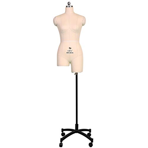 Schaufensterpuppe zum Nähen, für Damen, Schaufensterpuppenkörper mit Rädern, höhenverstellbar, Styropor, Herstellung von Kleidungsstücken, Hochzeitskleid (Farbe: Weiß, Größe: M-Modell 82) Decoration von KOIAMVZW