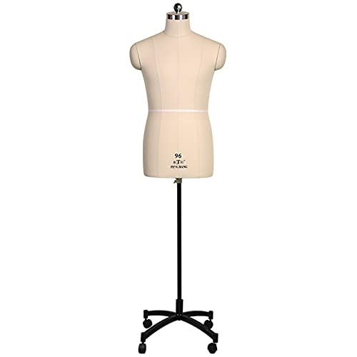 Schneider-Schaufensterpuppe zum Nähen, Schneider-Schaufensterpuppe mit Rad, professionelle maßgeschneiderte Schaufensterpuppe in Übergröße für die Herstellung von Herrenbekleidung (Farbe: Weiß, Größe: Schneider-Schaufensterpuppe zum Nähen, Schneider-Schaufensterpuppe mit Rad, professionelle maßgeschneiderte Schaufensterpuppe in Übergröße für die Herstellung von Herrenbekleidung (Farbe: Weiß, Größe: von KOIAMVZW