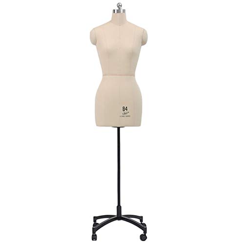 Schneiderpuppe zum Nähen, weiblich zeigt Puppenkörper mit Rädern, ansteckbare Schneiderpuppe für die Schulpraxis (Farbe: Weiß, Größe: Modell 88) Decoration von KOIAMVZW