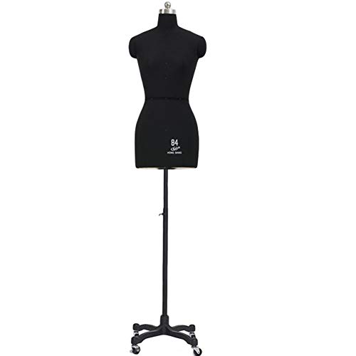 Schneiderpuppe zum Nähen von Schneiderpuppen für Damen, ansteckbare Schneiderpuppe für Schulstudios zum Üben, Schaufensterpuppenkörper für Frauen mit Rädern (Farbe: Schwarz, Größe: S – Modell 80) Schneiderpuppe zum Nähen von Schneiderpuppen für Damen, ansteckbare Schneiderpuppe für Schulstudios zum Üben, Schaufensterpuppenkörper für Frauen mit Rädern (Farbe: Schwarz, Größe: S – Modell 80) von KOIAMVZW