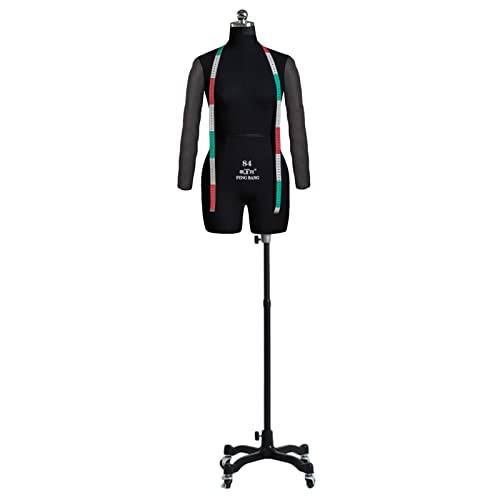 Weibliche Kleiderformen zum Nähen, Torso-Nähmannequin-Körper mit weichen Armen, Schneider-Schneider-Mannequin zum Nähen von Frauenkleidung, Thekenfenster-Display (Farbe: Schwarz, Größe: XL) decoration von KOIAMVZW
