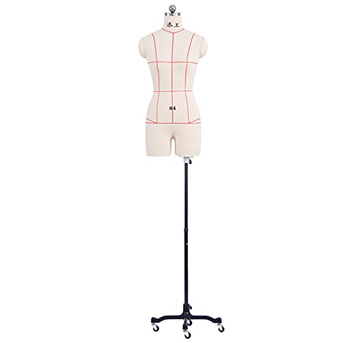 Weibliche Nähschaufensterpuppe, Plus-Size-Schaufensterpuppen-Torsokörper mit Ständer, verstellbare Damen-Kleiderform, Schneiderpuppe auf Rädern zum Nähen von Kleidung (Farbe: Weiß, Größe: XX-Large) Weibliche Nähschaufensterpuppe, Plus-Size-Schaufensterpuppen-Torsokörper mit Ständer, verstellbare Damen-Kleiderform, Schneiderpuppe auf Rädern zum Nähen von Kleidung (Farbe: Weiß, Größe: XX-Large) von KOIAMVZW