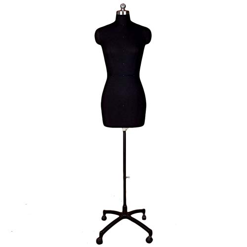 Weibliche Schaufensterpuppen-Kleiderform zum Nähen, Schaufensterpuppenkörper-Torso-Schneidermodell mit Rädern, höhenverstellbare Schneiderpuppe (Farbe: Schwarz, Größe: Modell 84) Decoration von KOIAMVZW