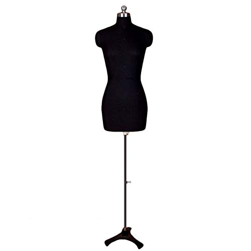 Weibliche Schneider Schneiderei Nähen Schaufensterpuppe, Schneider Dekor Dummy Body Höhenverstellbar & Stativ Kleiderständer (Farbe: Schwarz, Größe: Modell 88) Decoration von KOIAMVZW