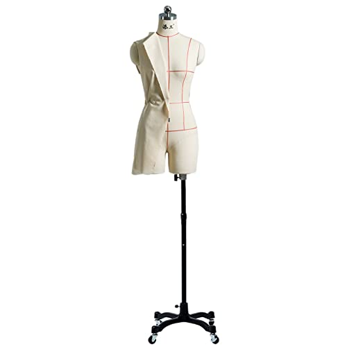 Weibliche Schneiderpuppe, Schneiderpuppe in Übergröße auf Rädern, vollständig feststeckbare Schaufensterpuppe mit magnetisch abnehmbaren Schultern zum Nähen von Kleidung (Farbe: Weiß, Größe: XXL) Weibliche Schneiderpuppe, Schneiderpuppe in Übergröße auf Rädern, vollständig feststeckbare Schaufensterpuppe mit magnetisch abnehmbaren Schultern zum Nähen von Kleidung (Farbe: Weiß, Größe: XXL) von KOIAMVZW