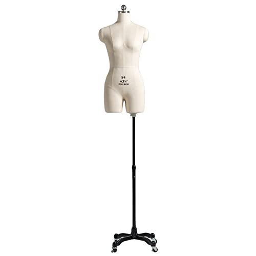 Weiblicher Schaufensterpuppen-Torso mit Ständer, Kleiderform in Übergröße zum Nähen von Kleidung, Schneiderpuppe in Übergröße auf Rädern (Farbe: Weiß, Größe: Klein) Decoration von KOIAMVZW