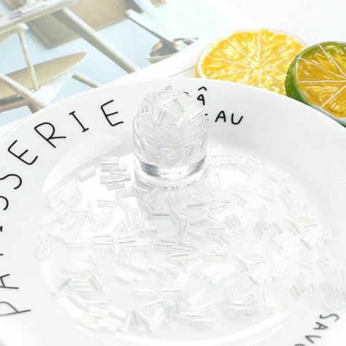 Signalperlen, Stickereiperlen, 10g 4/6mm Länge Gerade Rohr Bugles Glasperlen Silberfarben Samen Perlen für Handwerk Schmuck Machen Handgemachte DIY Zubehör-25-2x4.0mm 450pcs(161,2x6mm 300pcs) von KOINEN