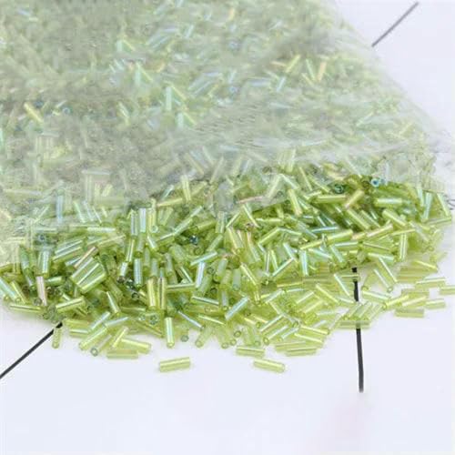 Signalperlen, Stickperlen, 2x6mm Österreichische Kristallglas Röhre Runde Samenperlen Lange Röhre Perlen für Kleidung Nähen Zubehör Halskette DIY Schmuckherstellung-AB weiß-2x6mm 100g(AB light green Signalperlen, Stickperlen, 2x6mm Österreichische Kristallglas Röhre Runde Samenperlen Lange Röhre Perlen für Kleidung Nähen Zubehör Halskette DIY Schmuckherstellung-AB weiß-2x6mm 100g(AB light green von KOINEN