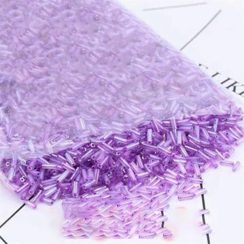 Signalperlen, Stickperlen, 2x6mm Österreichische Kristallglas Röhre Runde Samenperlen Lange Röhre Perlen für Kleidung Nähen Zubehör Halskette DIY Schmuckherstellung-AB weiß-2x6mm 100g(AB ligth purple Signalperlen, Stickperlen, 2x6mm Österreichische Kristallglas Röhre Runde Samenperlen Lange Röhre Perlen für Kleidung Nähen Zubehör Halskette DIY Schmuckherstellung-AB weiß-2x6mm 100g(AB ligth purple von KOINEN