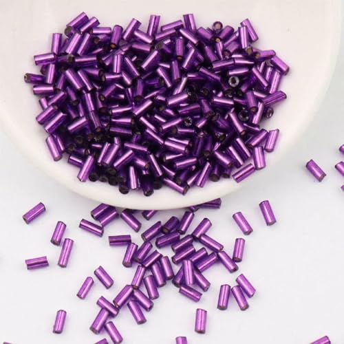 Signalperlen, Stickperlen, 600/900 Stück 2x4,0 mm 2x6mm Charm Tschechische Signalhorn Spacer for DIY Glasperlen Kristallkleid machen Neu-Königsblau-2x6mm 600pcs(Dark Purple,2x4.0mm 900pcs) von KOINEN