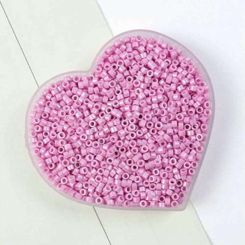 Stiftperlen, Stickperlen, 10 g, 2,5 mm, Röhrenperlen, mehrfarbig, Glasperlen for die Herstellung von DIY-Schmuck, Nadelarbeiten, Nähen, Kleidungszubehör, 09–10 g, ca. 700 Stück(14) von KOINEN