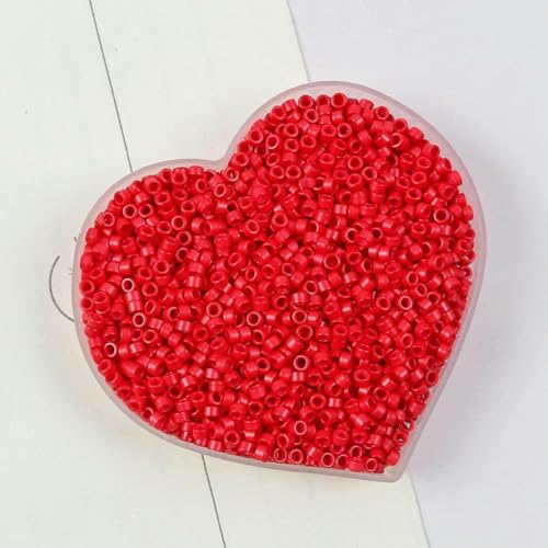 Stiftperlen, Stickperlen, 10 g, 2,5 mm, Röhrenperlen, mehrfarbig, Glasperlen for die Herstellung von DIY-Schmuck, Nadelarbeiten, Nähen, Kleidungszubehör, 09–10 g, ca. 700 Stück(15) von KOINEN
