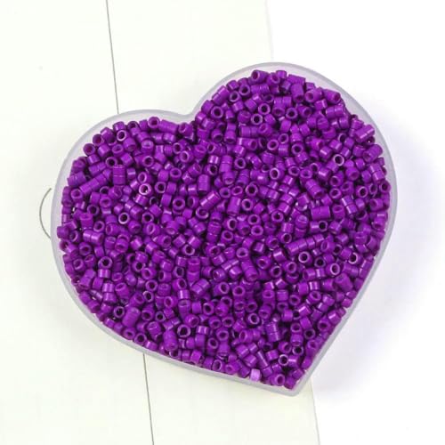 Stiftperlen, Stickperlen, 10 g, 2,5 mm, Röhrenperlen, mehrfarbig, Glasperlen for die Herstellung von DIY-Schmuck, Nadelarbeiten, Nähen, Kleidungszubehör, 09–10 g, ca. 700 Stück(4) von KOINEN