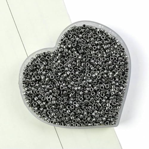 Stiftperlen, Stickperlen, 10 g, 2,5 mm, Röhrenperlen, mehrfarbig, Glasperlen for die Herstellung von DIY-Schmuck, Nadelarbeiten, Nähen, Kleidungszubehör, 09–10 g, ca. 700 Stück(5) von KOINEN