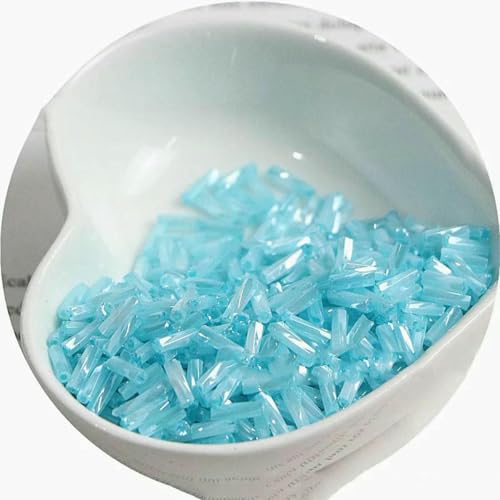 Stiftperlen, Stickperlen, 10 g, neu, 2 x 6 mm, cremefarbene Spiralröhre, Glasperlen, lange Röhre, handgefertigt, DIY-Perlen, lose Perlen, Zubehör, Goldmix, 2 x 6, 10 g, 300 Stück(385Cream Sky Blue) Stiftperlen, Stickperlen, 10 g, neu, 2 x 6 mm, cremefarbene Spiralröhre, Glasperlen, lange Röhre, handgefertigt, DIY-Perlen, lose Perlen, Zubehör, Goldmix, 2 x 6, 10 g, 300 Stück(385Cream Sky Blue) von KOINEN