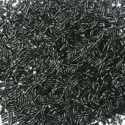 Stiftperlen, Stickperlen, 300 Stück, 2 x 6 mm, gedrehte Stiftperlen, lose Glasperlen, Abstandshalter, Röhren, Schmuckperlen for Nähen von Stoffen, DIY-Herstellung von Nähzubehör, Regenbogen(Black) Stiftperlen, Stickperlen, 300 Stück, 2 x 6 mm, gedrehte Stiftperlen, lose Glasperlen, Abstandshalter, Röhren, Schmuckperlen for Nähen von Stoffen, DIY-Herstellung von Nähzubehör, Regenbogen(Black) von KOINEN