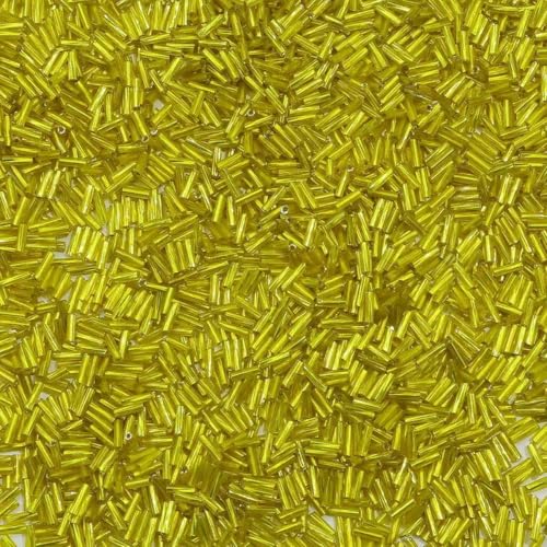 Stiftperlen, Stickperlen, 300 Stück, 2 x 6 mm, gedrehte Stiftperlen, lose Glasperlen, Abstandshalter, Röhren, Schmuckperlen for Nähen von Stoffen, DIY-Herstellung von Nähzubehör, Regenbogen(Yellow) Stiftperlen, Stickperlen, 300 Stück, 2 x 6 mm, gedrehte Stiftperlen, lose Glasperlen, Abstandshalter, Röhren, Schmuckperlen for Nähen von Stoffen, DIY-Herstellung von Nähzubehör, Regenbogen(Yellow) von KOINEN