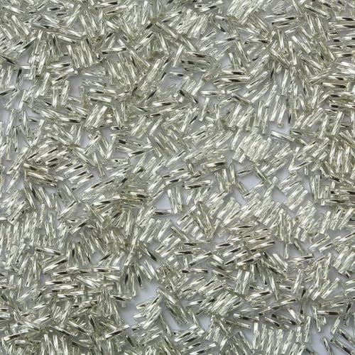 Stiftperlen, Stickperlen, 300 Stück, 2 x 6 mm, gedrehte Stiftperlen, lose Glasperlen, Abstandshalter, Röhren, Schmuckperlen for Nähen von Stoffen, DIY-Herstellung von Nähzubehör, Regenbogen(Silver) Stiftperlen, Stickperlen, 300 Stück, 2 x 6 mm, gedrehte Stiftperlen, lose Glasperlen, Abstandshalter, Röhren, Schmuckperlen for Nähen von Stoffen, DIY-Herstellung von Nähzubehör, Regenbogen(Silver) von KOINEN