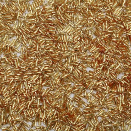 Stiftperlen, Stickperlen, 300 Stück, 2 x 6 mm, gedrehte Stiftperlen, lose Glasperlen, Abstandshalter, Röhren, Schmuckperlen for Nähen von Stoffen, DIY-Herstellung von Nähzubehör, Regenbogen(Gold) Stiftperlen, Stickperlen, 300 Stück, 2 x 6 mm, gedrehte Stiftperlen, lose Glasperlen, Abstandshalter, Röhren, Schmuckperlen for Nähen von Stoffen, DIY-Herstellung von Nähzubehör, Regenbogen(Gold) von KOINEN