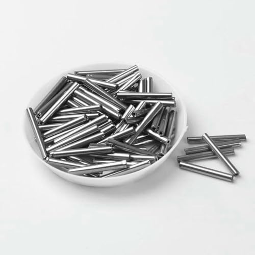 Stiftperlen, Stickperlen, 48 Stück/Los, 2,5 x 20 mm lang, Größe Silberkern, tschechische Glasperlen, Rohr for Schmuck, Bekleidungszubehör, 6 Farben erhältlich, Metallgrau(Metal Gray) von KOINEN