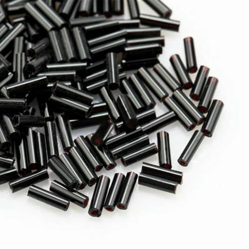 Stiftperlen, Stickperlen, 6,5 mm, 30 g/Beutel, lange, runde Glasperlen for DIY-Hochzeitsfeier-Dekoration, Schmuckzubehör, Bastelzubehör, Nr. 49(No.50) von KOINEN