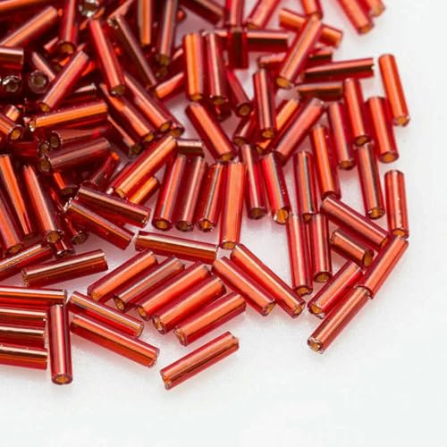 Stiftperlen, Stickperlen, 6,5 mm, 30 g/Beutel, lange, runde Glasperlen for DIY-Hochzeitsfeier-Dekoration, Schmuckzubehör, Bastelzubehör, Nr. 49(No.51) von KOINEN