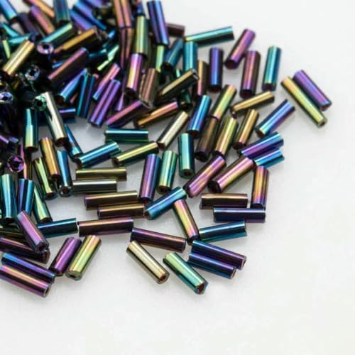 Stiftperlen, Stickperlen, 6,5 mm, 30 g/Beutel, lange, runde Glasperlen for DIY-Hochzeitsfeier-Dekoration, Schmuckzubehör, Bastelzubehör, Nr. 49(No.52) von KOINEN