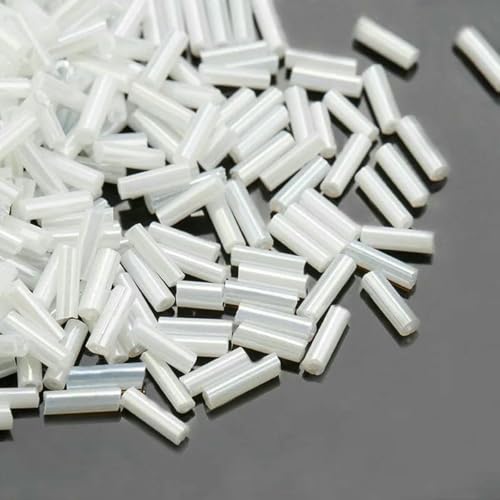 Stiftperlen, Stickperlen, 6,5 mm, 30 g/Beutel, lange, runde Glasperlen for DIY-Hochzeitsfeier-Dekoration, Schmuckzubehör, Bastelzubehör, Nr. 49(No.56) von KOINEN