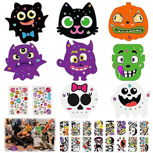 Halloween Bastelsets Kinder, 8 Stück Halloween Kürbis Schaum Aufkleber, Halloween Kürbis Dekorationen, Bastelset Kinder Halloween, DIY Kürbis Bastelset für Herbst Thanksgiving Halloween Handwerk Halloween Bastelsets Kinder, 8 Stück Halloween Kürbis Schaum Aufkleber, Halloween Kürbis Dekorationen, Bastelset Kinder Halloween, DIY Kürbis Bastelset für Herbst Thanksgiving Halloween Handwerk von KOIROI