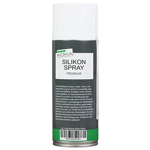 KOKA Silikon-Spray Gleitmittel Trennmittel Schmiermittel Gummi-Pflege (400 ml) von KOKA