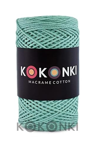 Makramee-Schnur aus Baumwolle Macrame Cotton By KOKONKI/Ralle 200m / (Minze) von KOKONKI