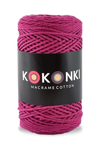 Makramee-Schnur aus Baumwolle Macrame Cotton By KOKONKI/Ralle 200m / (Pfingstrose) von KOKONKI